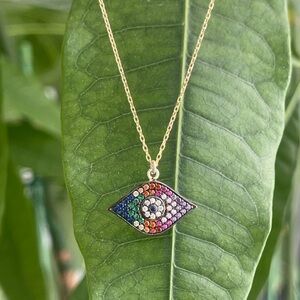 evil eye necklace 925 Sterling Silver With Elements Of Svarovski